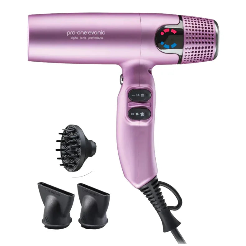 Pro-One Evonic Hairdryer Ionic & Ceramic Pink