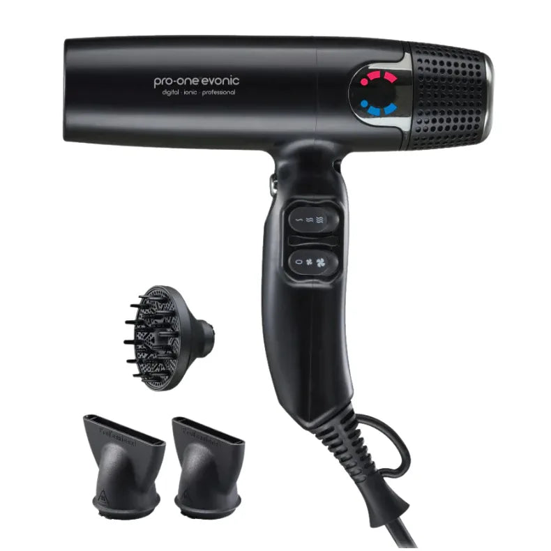 Pro-One Evonic Hairdryer Ionic & Ceramic Black