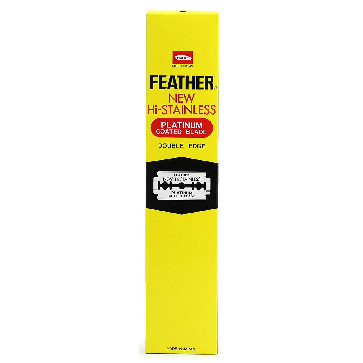 Feather Hi-Stainless Double Edge Platinum Coated Blades Safety Razor-200 Blades