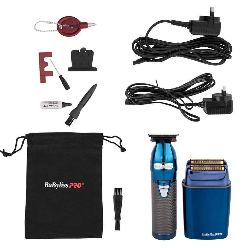BaByliss PRO BlueFX Skeleton Hair Trimmer & FoilFX02 Shaver Duo