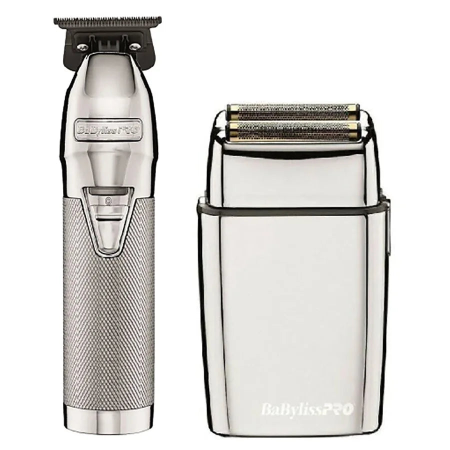 BaByliss PRO SilverFX Skeleton Hair Trimmer & FoilFX02 Shaver Duo