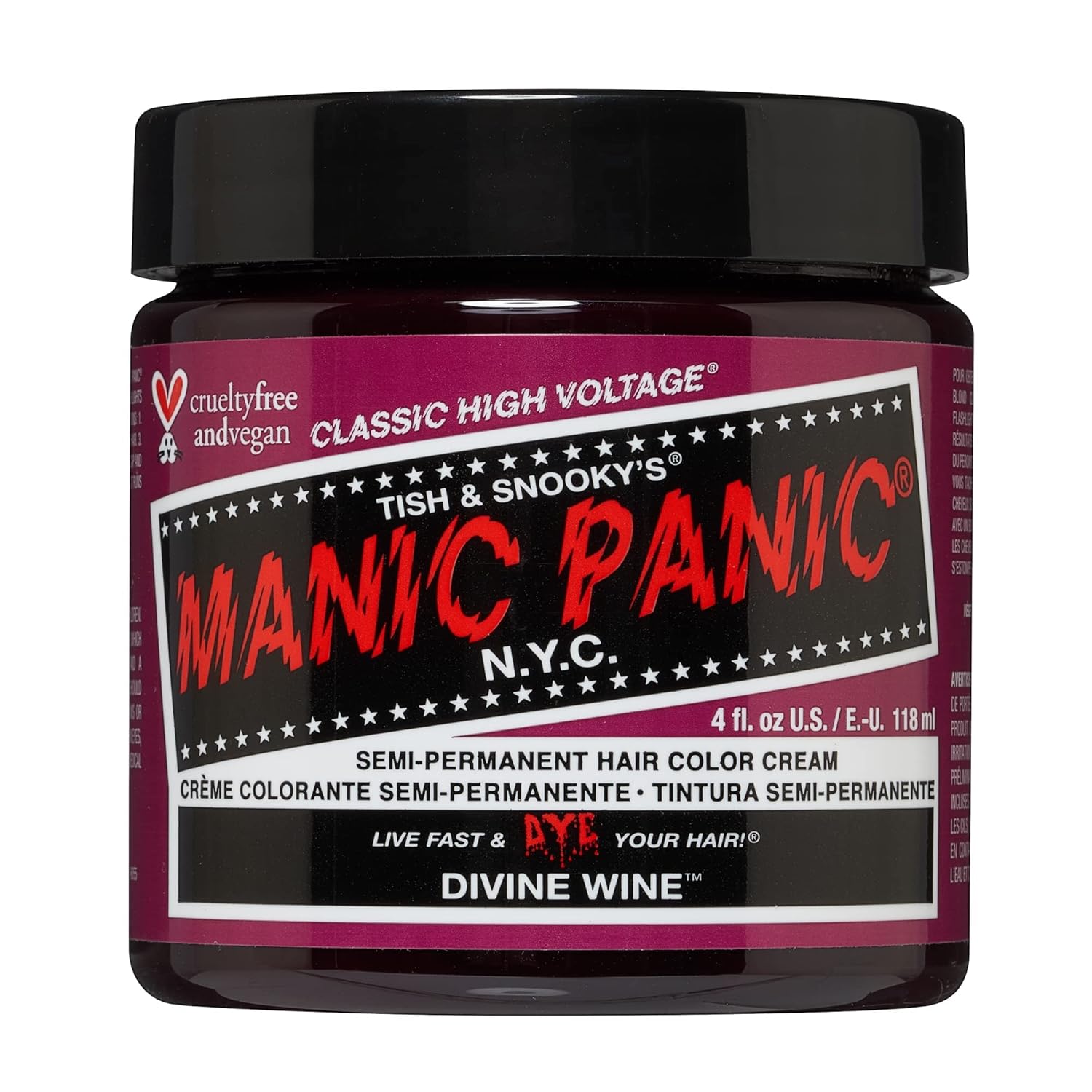 Manic Panic Classic Hair Dye Semi Permanent Vegan Colour 118ml