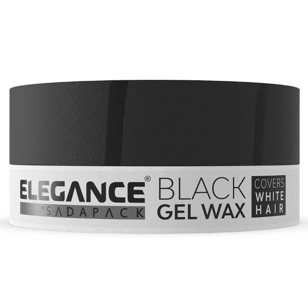 Elegance Hair Styling Black Gel Wax Covers Grey Hair 140g