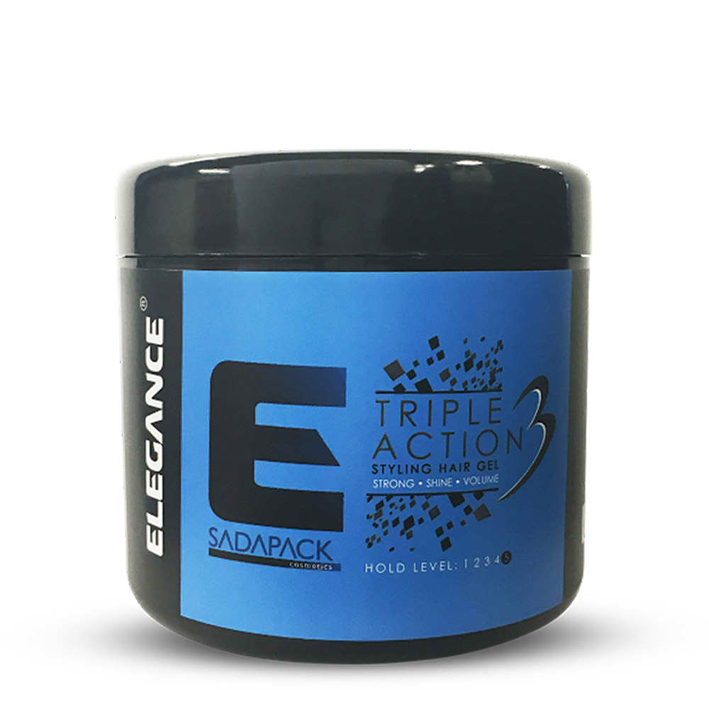 Elegance Triple Action Hold 24hr Hair Styling Gel Blue 500ml