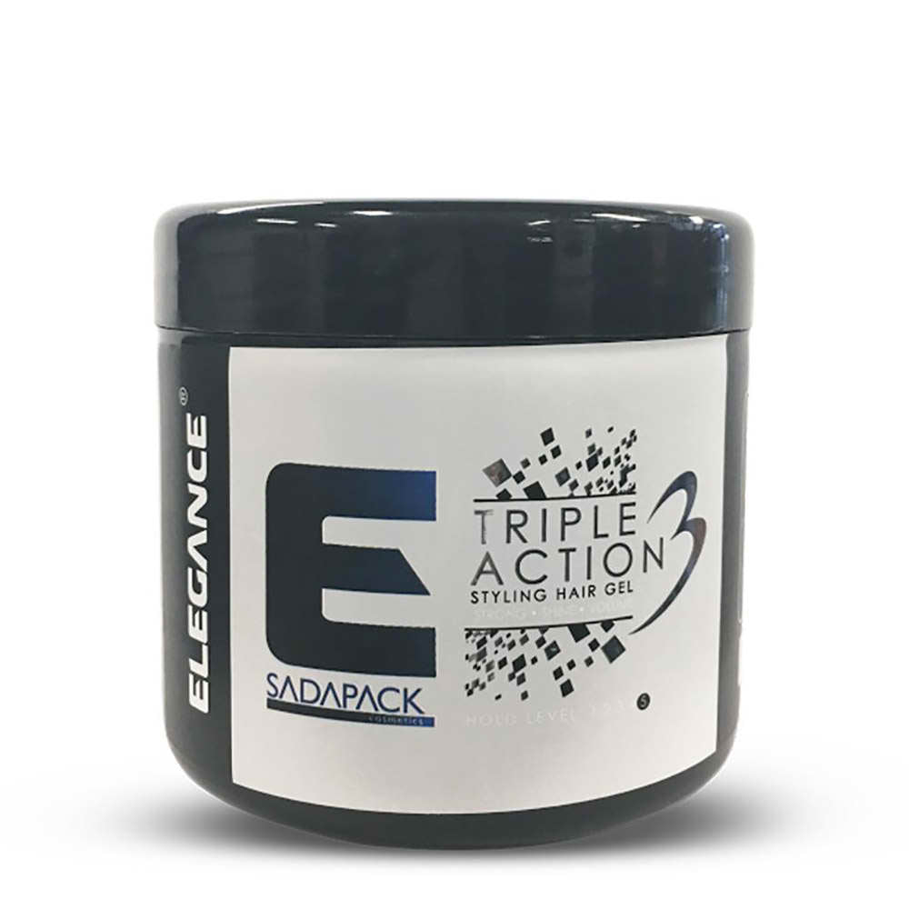 Elegance Triple Action Hold 24hr Hair Styling Gel White 500ml