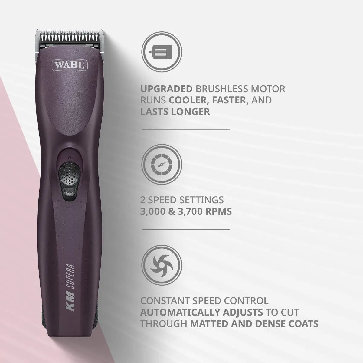 Wahl KM Supera Cordless Pet/Dog Grooming Clipper With 2x Batteries