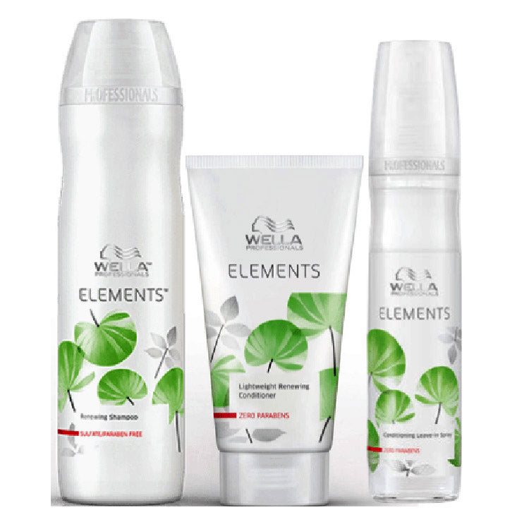 Wella Elements Renewing Shampoo, Conditioner, Treatment Trio Pack