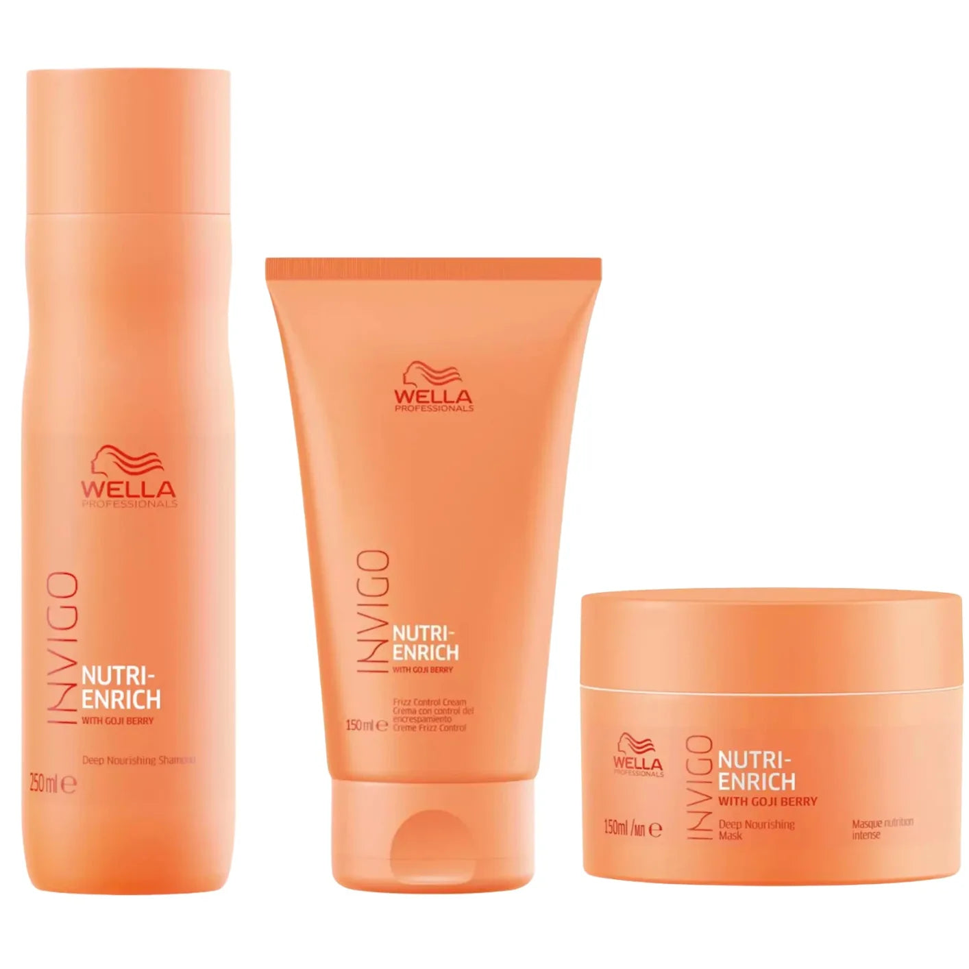 Wella Invigo Nutri Enrich Shampoo, Conditioner, Treatment Trio Pack