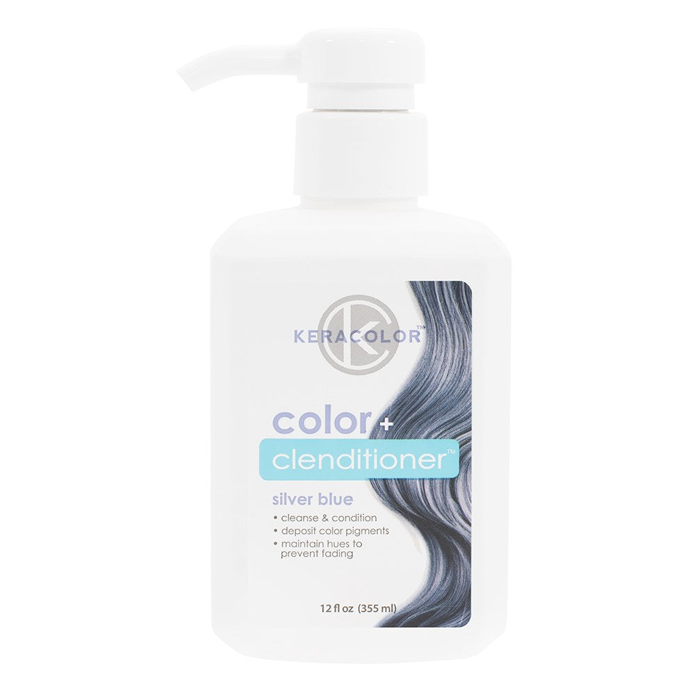 Keracolor Color Clenditioner Colouring Shampoo Silver Blue 355ml