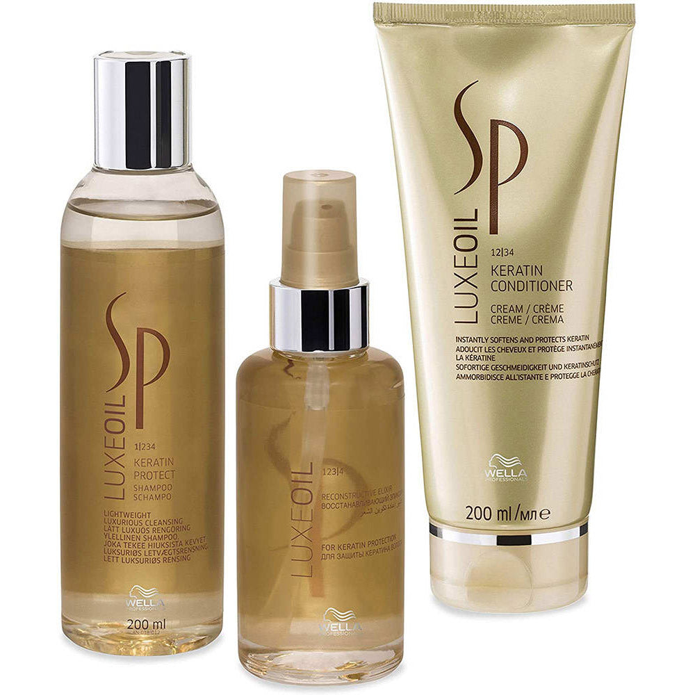 Wella SP Luxe Oil Keratin Trio Shampoo & Conditioner 200ml & Elixir Oil